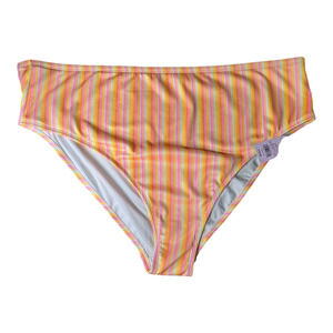 Wild Fable -Striped Pastel Colors - Swim BOTTOMS ONLY  Size 3X -(24-26) NEW/Tags